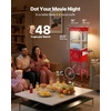 image:imageVEVOR Popcorn Machine 8oz Stainless Steel Kettle 800W Commercial Countertop Popcorn Maker 48 Cups per Batch Theater Style Popper with 2Button Control Glass Wall PC Door 1 Scoop 3 Spoons RedRed with cart