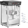 image:imageVEVOR Popcorn Machine 8oz Stainless Steel Kettle 800W Commercial Countertop Popcorn Maker 48 Cups per Batch Theater Style Popper with 2Button Control Glass Wall PC Door 1 Scoop 3 Spoons RedBlack