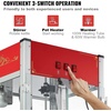 image:imageVEVOR Popcorn Machine 8oz Stainless Steel Kettle 800W Commercial Countertop Popcorn Maker 48 Cups per Batch Theater Style Popper with 2Button Control Glass Wall PC Door 1 Scoop 3 Spoons RedRed