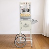 image:imageVEVOR Popcorn Machine 8oz Stainless Steel Kettle 800W Commercial Countertop Popcorn Maker 48 Cups per Batch Theater Style Popper with 2Button Control Glass Wall PC Door 1 Scoop 3 Spoons RedWhite with cart