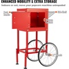 image:imageVEVOR Popcorn Machine 8oz Stainless Steel Kettle 800W Commercial Countertop Popcorn Maker 48 Cups per Batch Theater Style Popper with 2Button Control Glass Wall PC Door 1 Scoop 3 Spoons RedRed