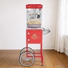 image:imageVEVOR Popcorn Machine 8oz Stainless Steel Kettle 800W Commercial Countertop Popcorn Maker 48 Cups per Batch Theater Style Popper with 2Button Control Glass Wall PC Door 1 Scoop 3 Spoons RedRed with cart