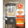 image:imageVEVOR Popcorn Machine 8oz Stainless Steel Kettle 800W Commercial Countertop Popcorn Maker 48 Cups per Batch Theater Style Popper with 2Button Control Glass Wall PC Door 1 Scoop 3 Spoons RedBlack with cart