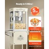 image:imageVEVOR Popcorn Machine 8oz Stainless Steel Kettle 800W Commercial Countertop Popcorn Maker 48 Cups per Batch Theater Style Popper with 2Button Control Glass Wall PC Door 1 Scoop 3 Spoons RedWhite with cart