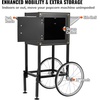 image:imageVEVOR Popcorn Maker 850W Popcorn Popper Machine 8 Oz Kettle Makes 48 Cups per Batch Countertop Popcorn Maker with Tempered Glass Includes 4 Scoops Movie Theater Style Black8OZ with Cart