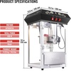 image:imageVEVOR Popcorn Maker 850W Popcorn Popper Machine 8 Oz Kettle Makes 48 Cups per Batch Countertop Popcorn Maker with Tempered Glass Includes 4 Scoops Movie Theater Style Black8OZ