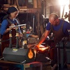 image:imageVEVOR Portable 2 Burner Propane Forge 2600F Metal and Knife Blacksmithing Forges Large Capacity Farrier Forging Tools and Equipment Complete Mini Forge KitBlack