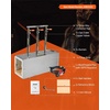 image:imageVEVOR Portable 2 Burner Propane Forge 2600F Metal and Knife Blacksmithing Forges Large Capacity Farrier Forging Tools and Equipment Complete Mini Forge KitSilver