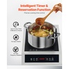 image:imageVEVOR Portable Commercial Cooktop 1800W Induction Burner with 9 Temperature Settings Stainless Steel Countertop Induction Hot Plate with 3H Timer Child Lock for Restaurant Cooking