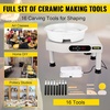 image:imageVEVOR Pottery Wheel for Adults 11 Aluminum Turntable 450W Electric Table Top Pottery Wheel with Foot Pedal 30300 RPM Adjustable Speed Detachable Basin for Beginners DIY Clay Art Craft GreenGrey