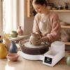 image:imageVEVOR Pottery Wheel for Adults 11 Aluminum Turntable 450W Electric Table Top Pottery Wheel with Foot Pedal 30300 RPM Adjustable Speed Detachable Basin for Beginners DIY Clay Art Craft GreenWhite  11inch  14inch