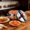 image:imageVEVOR Pressure Cooker 10Qt Pressure Cooker Stainless Steel Pressures Canner with Steaming Rack Tempered Glass Lid Three Pressures Settings for Meat Beans Rice Soup Sauces Cook up to 100 kPa10 Quarts