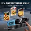 image:imageVEVOR Refrigerated Condiment Prep Station 135 W Countertop Refrigerated Condiment Station with 2 13 Pans amp 4 16 Pans 304 Stainless Body and PC Lid Sandwich Prep Table with Stainless Guard ETLOriginal Glass 40 in