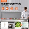 image:imageVEVOR Refrigerated Condiment Prep Station 135 W Countertop Refrigerated Condiment Station with 2 13 Pans amp 4 16 Pans 304 Stainless Body and PC Lid Sandwich Prep Table with Stainless Guard ETLOriginal Stainless 71 in