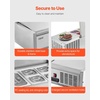 image:imageVEVOR Refrigerated Condiment Prep Station 135 W Countertop Refrigerated Condiment Station with 2 13 Pans amp 4 16 Pans 304 Stainless Body and PC Lid Sandwich Prep Table with Stainless Guard ETLNew Stainless 40 in