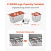 image:imageVEVOR Refrigerated Condiment Prep Station 135 W Countertop Refrigerated Condiment Station with 2 13 Pans amp 4 16 Pans 304 Stainless Body and PC Lid Sandwich Prep Table with Stainless Guard ETLNew Stainless 71 in