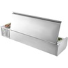 image:imageVEVOR Refrigerated Condiment Prep Station 135 W Countertop Refrigerated Condiment Station with 2 13 Pans amp 4 16 Pans 304 Stainless Body and PC Lid Sandwich Prep Table with Stainless Guard ETLNew Stainless 60 in