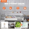 image:imageVEVOR Refrigerated Condiment Prep Station 135 W Countertop Refrigerated Condiment Station with 2 13 Pans amp 4 16 Pans 304 Stainless Body and PC Lid Sandwich Prep Table with Stainless Guard ETLOriginal Glass 40 in