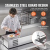 image:imageVEVOR Refrigerated Condiment Prep Station 135 W Countertop Refrigerated Condiment Station with 2 13 Pans amp 4 16 Pans 304 Stainless Body and PC Lid Sandwich Prep Table with Stainless Guard ETLNew Stainless 48in