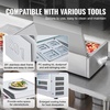 image:imageVEVOR Refrigerated Condiment Prep Station 135 W Countertop Refrigerated Condiment Station with 2 13 Pans amp 4 16 Pans 304 Stainless Body and PC Lid Sandwich Prep Table with Stainless Guard ETLNew Stainless 48in