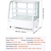 image:imageVEVOR Refrigerated Display Case 176 CuFt550L Large Pastry Display Case 2Tier Commercial Cake Refrigerator with LED Lighting TURBO Cooling FrostFree AirCooling for Bakery Dessert Shop35 CuFtNew