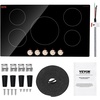 image:imageVEVOR SK92IHA36CK04 9200W Electric Countertop Burner Knob Control Stove Builtin Induction Cooktop with 12 Temperature Settings Glass Surface Auto ShutOff 36in 5 Burners220V Black36in 5 Burners220V