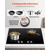 image:imageVEVOR SK92IHA36CK04 9200W Electric Countertop Burner Knob Control Stove Builtin Induction Cooktop with 12 Temperature Settings Glass Surface Auto ShutOff 36in 5 Burners220V Black30in 4 Burners220V