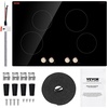 image:imageVEVOR SK92IHA36CK04 9200W Electric Countertop Burner Knob Control Stove Builtin Induction Cooktop with 12 Temperature Settings Glass Surface Auto ShutOff 36in 5 Burners220V Black30in 4 Burners220V