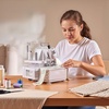 image:imageVEVOR Serger Overlock Sewing Machine 1250 Stitches Per Minute 234 Thread Capability 072 Adjustable Differential Feed with Free Arm and LED Light Sewing Machine for Various Fabrics White34 Thread