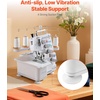image:imageVEVOR Serger Overlock Sewing Machine 1250 Stitches Per Minute 234 Thread Capability 072 Adjustable Differential Feed with Free Arm and LED Light Sewing Machine for Various Fabrics White235 Thread