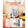 image:imageVEVOR Serger Overlock Sewing Machine 1250 Stitches Per Minute 234 Thread Capability 072 Adjustable Differential Feed with Free Arm and LED Light Sewing Machine for Various Fabrics White235 Thread