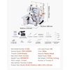 image:imageVEVOR Serger Overlock Sewing Machine 1250 Stitches Per Minute 234 Thread Capability 072 Adjustable Differential Feed with Free Arm and LED Light Sewing Machine for Various Fabrics White235 Thread