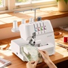 image:imageVEVOR Serger Overlock Sewing Machine 1250 Stitches Per Minute 234 Thread Capability 072 Adjustable Differential Feed with Free Arm and LED Light Sewing Machine for Various Fabrics White234 Thread