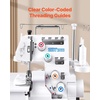 image:imageVEVOR Serger Overlock Sewing Machine 1250 Stitches Per Minute 234 Thread Capability 072 Adjustable Differential Feed with Free Arm and LED Light Sewing Machine for Various Fabrics White34 Thread