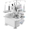 image:imageVEVOR Serger Overlock Sewing Machine 1250 Stitches Per Minute 234 Thread Capability 072 Adjustable Differential Feed with Free Arm and LED Light Sewing Machine for Various Fabrics White34 Thread