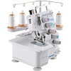 image:imageVEVOR Serger Overlock Sewing Machine 1250 Stitches Per Minute 234 Thread Capability 072 Adjustable Differential Feed with Free Arm and LED Light Sewing Machine for Various Fabrics White235 Thread