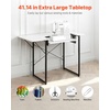 image:imageVEVOR Sewing Table Multipurpose Sewing Machine Table with Foldable Side Shelf Adjustable Shelf Steel Legs Computer Desk for Home Fashion Studio Art Studio Educational Institution White41 in