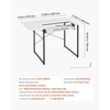 image:imageVEVOR Sewing Table Multipurpose Sewing Machine Table with Foldable Side Shelf Adjustable Shelf Steel Legs Computer Desk for Home Fashion Studio Art Studio Educational Institution White41 in
