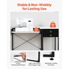 image:imageVEVOR Sewing Table Multipurpose Sewing Machine Table with Foldable Side Shelf Adjustable Shelf Steel Legs Computer Desk for Home Fashion Studio Art Studio Educational Institution White55 in