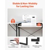 image:imageVEVOR Sewing Table Multipurpose Sewing Machine Table with Foldable Side Shelf Adjustable Shelf Steel Legs Computer Desk for Home Fashion Studio Art Studio Educational Institution White41 in