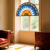 image:imageVEVOR Stained Glass Window Panel 20 x 21 in Tiffany Style Hanging Transom Window Panel with Chain Large Vertical Rectangle Stain Glass Vintage Traditional Art Handcrafts for Kitchen Home Decor36 x 18 in
