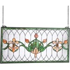 image:imageVEVOR Stained Glass Window Panel 20 x 21 in Tiffany Style Hanging Transom Window Panel with Chain Large Vertical Rectangle Stain Glass Vintage Traditional Art Handcrafts for Kitchen Home Decor32 x 17 in