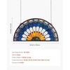 image:imageVEVOR Stained Glass Window Panel 20 x 21 in Tiffany Style Hanging Transom Window Panel with Chain Large Vertical Rectangle Stain Glass Vintage Traditional Art Handcrafts for Kitchen Home Decor36 x 18 in