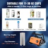 image:imageVEVOR Tumbler Heat Press Machine 1130oz Mug Press Heat Up Fast and Even Tumbler Press with Sublimation Paper Tape and Gloves Temp and Time Setting for Sublimation Tumblers Cups Mugs GreenOrange