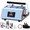 image:imageVEVOR Tumbler Heat Press Machine 1130oz Mug Press Heat Up Fast and Even Tumbler Press with Sublimation Paper Tape and Gloves Temp and Time Setting for Sublimation Tumblers Cups Mugs GreenLight Blue