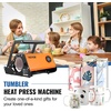 image:imageVEVOR Tumbler Heat Press Machine 1130oz Mug Press Heat Up Fast and Even Tumbler Press with Sublimation Paper Tape and Gloves Temp and Time Setting for Sublimation Tumblers Cups Mugs GreenOrange