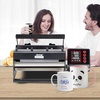 image:imageVEVOR Tumbler Heat Press Machine 1130oz Mug Press Heat Up Fast and Even Tumbler Press with Sublimation Paper Tape and Gloves Temp and Time Setting for Sublimation Tumblers Cups Mugs GreenBlack