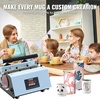image:imageVEVOR Tumbler Heat Press Machine 1130oz Mug Press Heat Up Fast and Even Tumbler Press with Sublimation Paper Tape and Gloves Temp and Time Setting for Sublimation Tumblers Cups Mugs GreenLight Blue