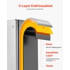 image:imageVEVOR Undercounter Builtin Ice Maker 15 LbsDay Under Counter Ice Maker Machine with Reversible Door Stainless Steel Freestanding Ice Maker for Commercial Home Kitchen No Drain RequiredNugget Ice with Drain