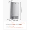 image:imageVEVOR Undercounter Builtin Ice Maker 15 LbsDay Under Counter Ice Maker Machine with Reversible Door Stainless Steel Freestanding Ice Maker for Commercial Home Kitchen No Drain RequiredNugget Ice